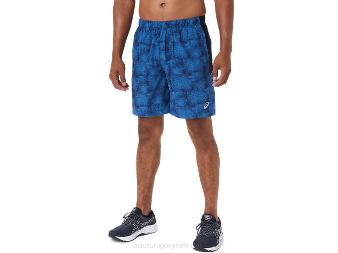 Asics pantalón corto 7 pulgadas hombre tie-dye azul y negro - Image 1