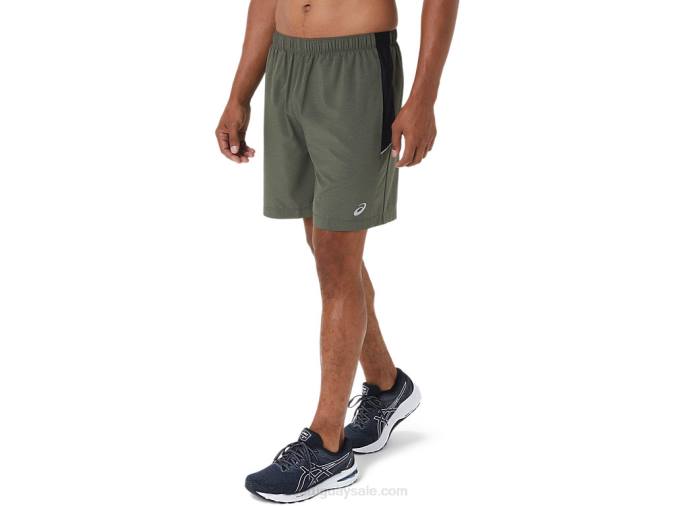 Asics pantalón corto 7 pulgadas hombre verde htr negro estilo y confort - Image 3