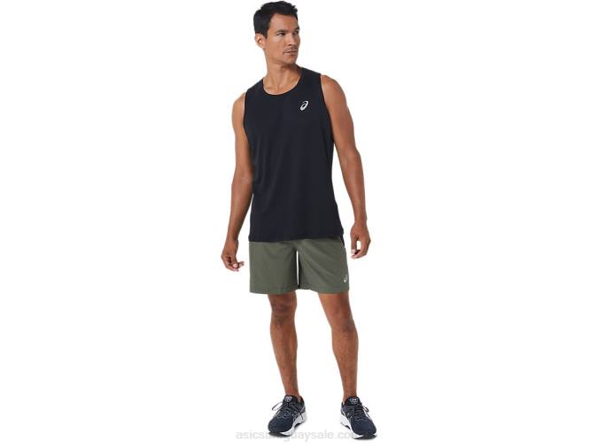 Asics pantalón corto 7 pulgadas hombre verde htr negro estilo y confort - Image 4