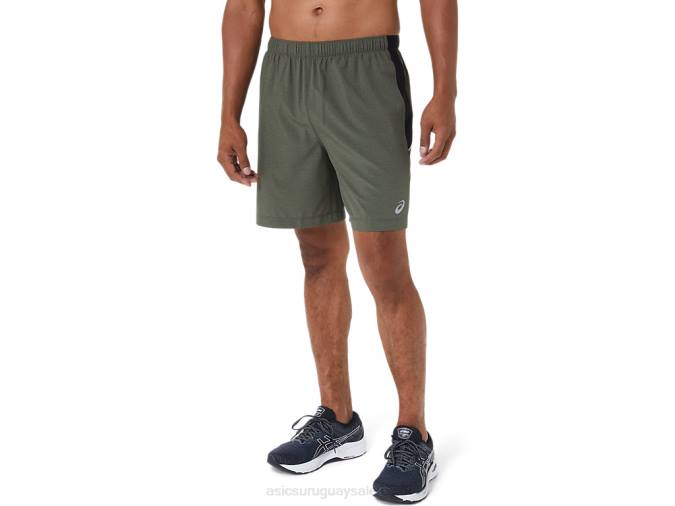 Asics pantalón corto 7 pulgadas hombre verde htr negro estilo y confort - Image 1