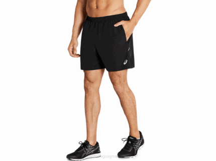 Asics pantalón corto de 5 pulgadas rendimiento negro ligero