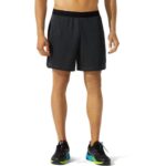 Asics pantalón corto de entrenamiento 7 pulgadas hombre gris oscuro cómodo y ligero
