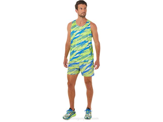 Asics pantalón corto de inyección color peligro verde para hombre - Image 4