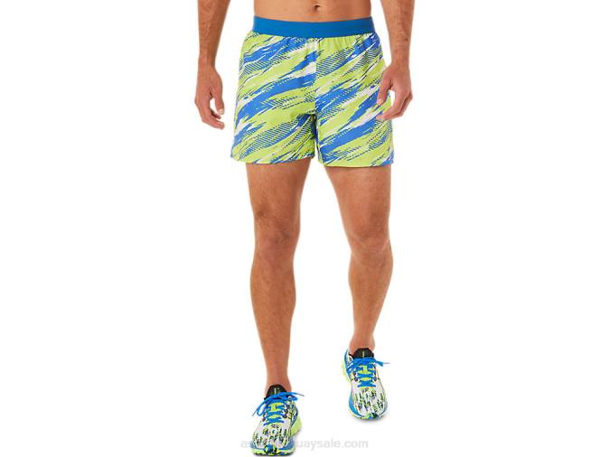 Asics pantalón corto de inyección color peligro verde para hombre - Image 1