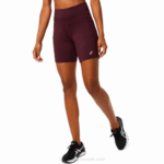 Asics pantalón corto de punto 7 pulgadas mujer color marte profundo