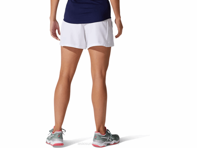 Asics pantalón corto femenino blanco brillante estilo moderno - Image 2