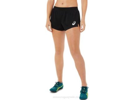 Asics pantalón corto ligero mujer rendimiento negro estilo cómodo