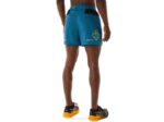 Asics pantalón corto logo fujitrail hombre verde azulado amarillo dorado - Image 2