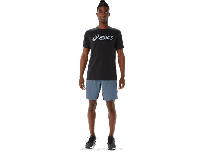 Asics pantalón corto mezclador 9 pulgadas hombre azul acero con estilo - Image 4