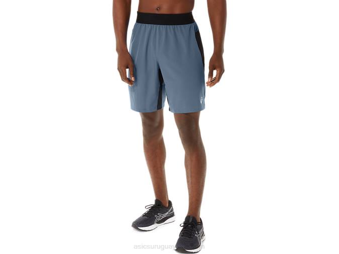 Asics pantalón corto mezclador 9 pulgadas hombre azul acero con estilo - Image 1