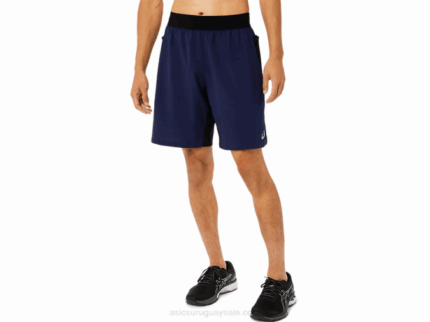 Asics pantalón corto mezclador 9 pulgadas rendimiento negro para hombre