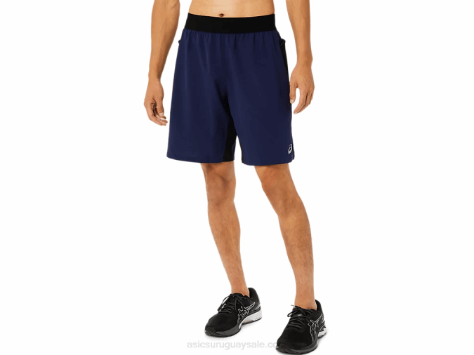 Asics pantalón corto mezclador 9 pulgadas rendimiento negro para hombre - Image 1