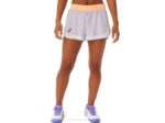 Asics pantalón corto mujer violeta oscuro naranja pop estilo deportivo