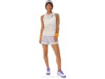 Asics pantalón corto mujer violeta oscuro naranja pop estilo deportivo - Image 4