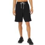 Asics pantalón corto polar rendimiento hombre negro cómodo y versátil