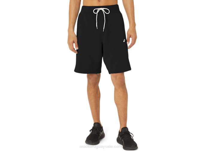 Asics pantalón corto polar rendimiento hombre negro cómodo y versátil - Image 1