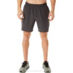 Asics pantalón corto tejido 7 pulgadas hombre gris obsidiana estilo y comodidad
