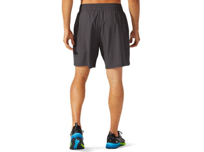 Asics pantalón corto tejido tren 7 pulgadas hombre gris grafito cómodo y ligero - Image 2