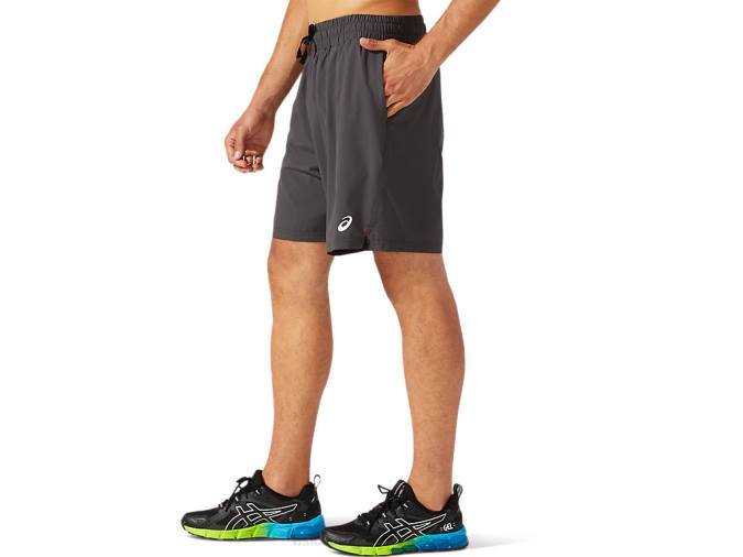 Asics pantalón corto tejido tren 7 pulgadas hombre gris grafito cómodo y ligero - Image 3