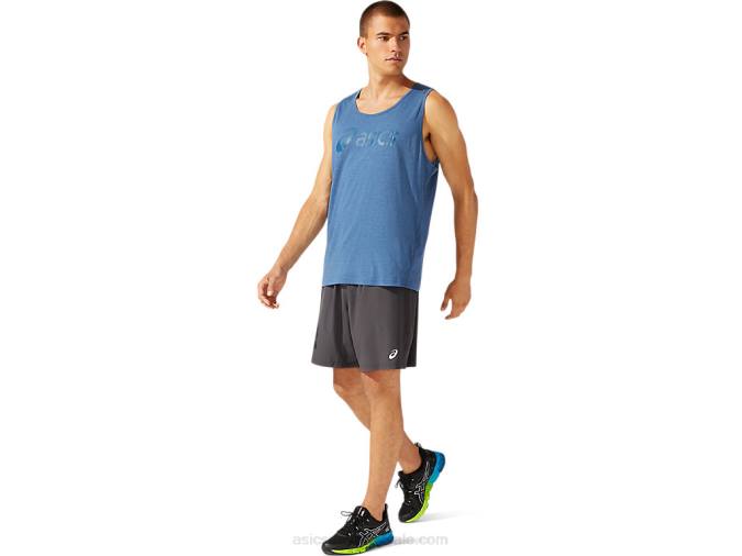 Asics pantalón corto tejido tren 7 pulgadas hombre gris grafito cómodo y ligero - Image 4