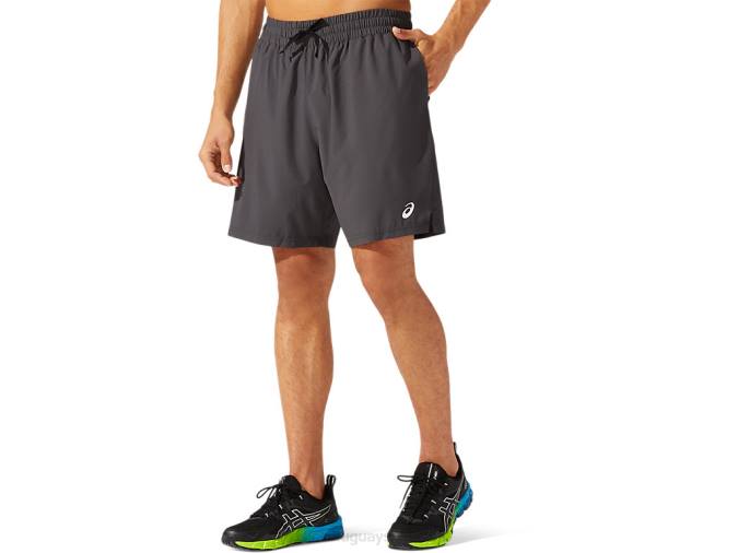 Asics pantalón corto tejido tren 7 pulgadas hombre gris grafito cómodo y ligero - Image 1