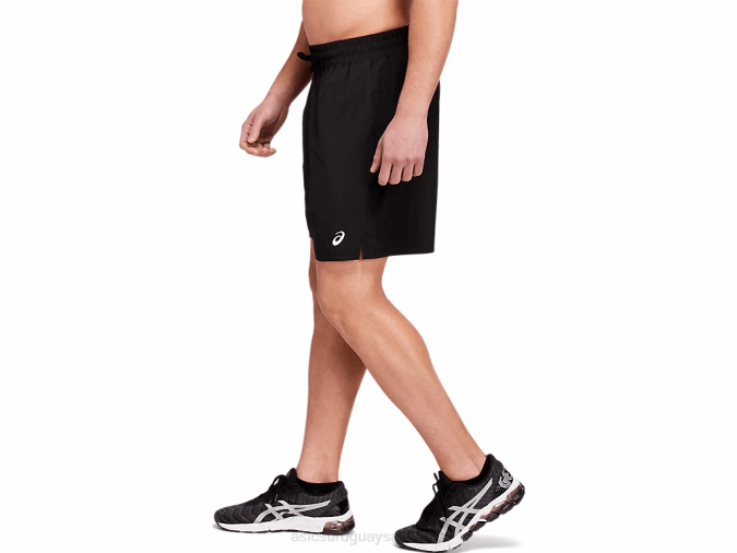 Asics pantalón corto tejido tren 7 pulgadas hombre negro rendimiento - Image 3