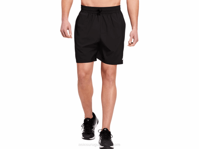Asics pantalón corto tejido tren 7 pulgadas hombre negro rendimiento - Image 1