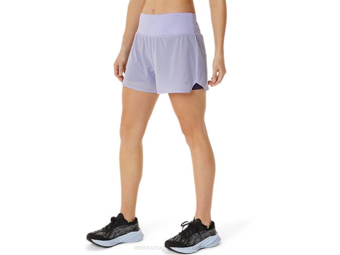 Asics Pantalón Corto Ventilado 2-en-1 Mujer Vapor Sombra Nocturna - Image 3