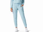 Asics pantalón de chándal elástico suave mujer azul humo
