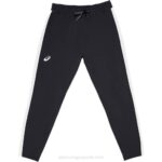 Asics pantalón de chándal tejido mujer negro blanco estilo cómodo