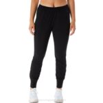 Asics pantalón de entrenamiento elástico básico mujer negro rendimiento