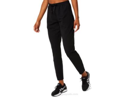Asics pantalón tapered mujer rendimiento negro estilo y comodidad