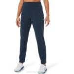 Asics pantalón tenis mujer azul francés negro alto rendimiento
