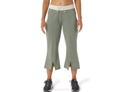 Asics Pantalones Acampanados Reutilizados Verde Liquen Abedul Eco Chic