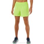Asics pantalones cortos 5 pulgadas hombre peligro verde