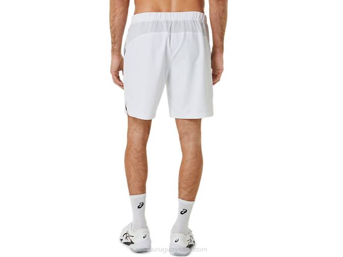 Asics pantalones cortos 9in hombres blanco brillante estilo deportivo - Image 2