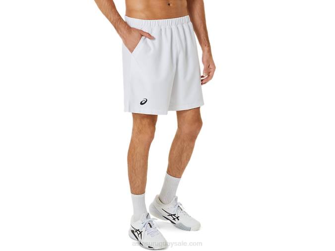 Asics pantalones cortos 9in hombres blanco brillante estilo deportivo - Image 3