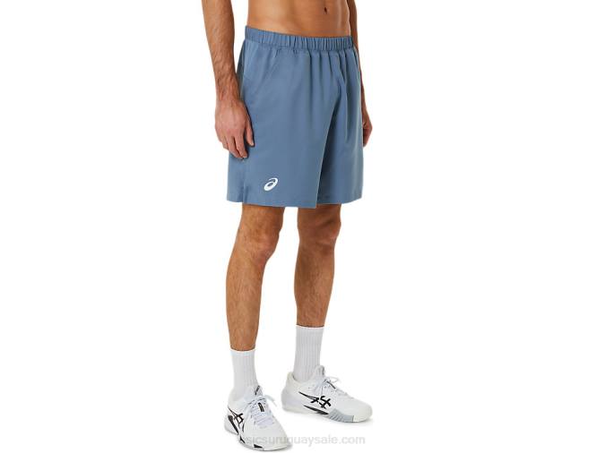 Asics pantalones cortos 9in para hombres azul acero cómodos y ligeros - Image 3