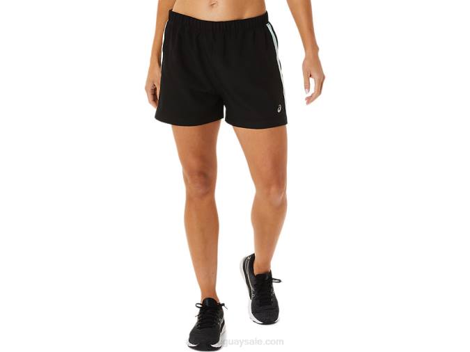 Asics pantalones cortos de 3 pulgadas mujer negro azul claro rendimiento - Image 1