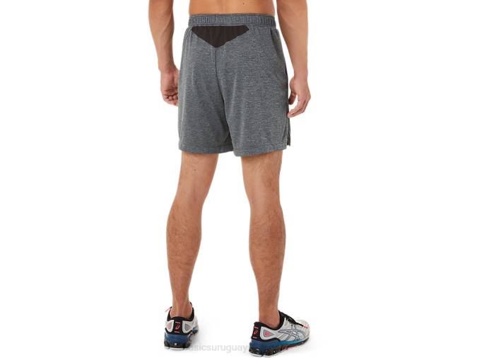 Asics pantalones cortos de 7 pulgadas hombre gris jaspeado estilo y comodidad - Image 2