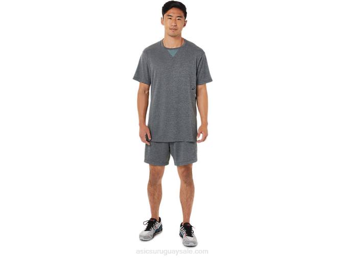 Asics pantalones cortos de 7 pulgadas hombre gris jaspeado estilo y comodidad - Image 4