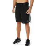 Asics pantalones cortos de 9 pulgadas rendimiento negro para hombres