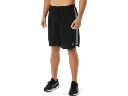 Asics pantalones cortos de 9 pulgadas rendimiento negro para hombres
