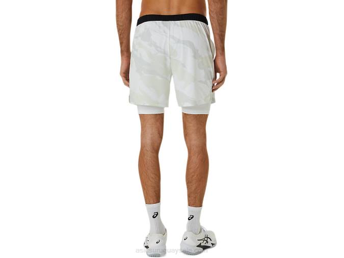 Asics pantalones cortos de hombre 7 pulgadas blanco brillante deportivas - Image 2