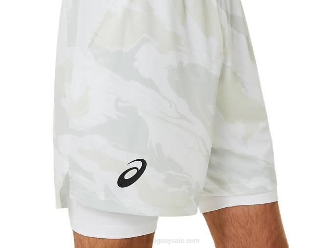 Asics pantalones cortos de hombre 7 pulgadas blanco brillante deportivas - Image 4