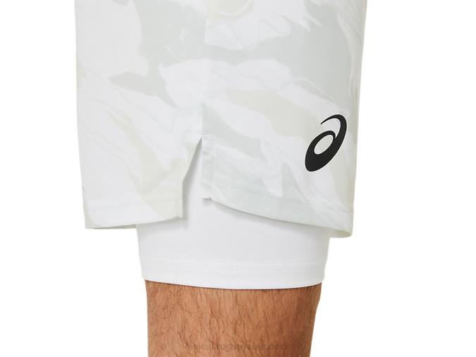 Asics pantalones cortos de hombre 7 pulgadas blanco brillante deportivas - Image 6