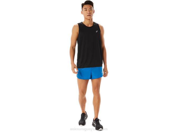 Asics pantalones cortos de hombre divididos azul estilo deportivo - Image 4