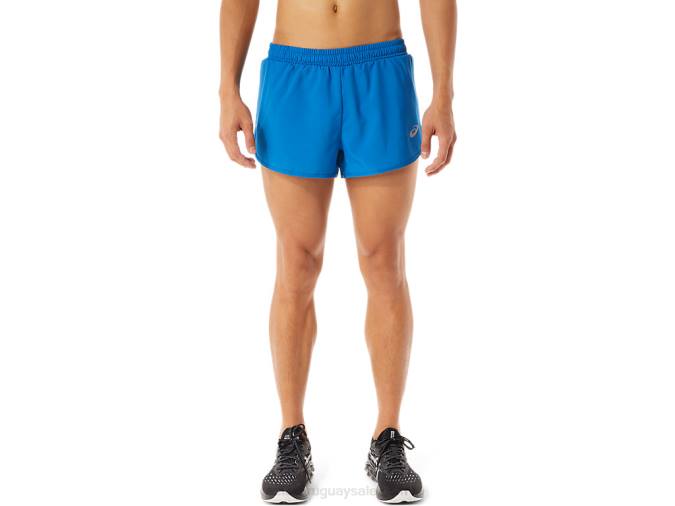 Asics pantalones cortos de hombre divididos azul estilo deportivo - Image 1