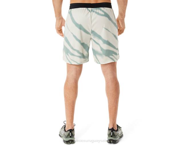 Asics pantalones cortos de hombre estampado gris humo y gris pizarra - Image 2