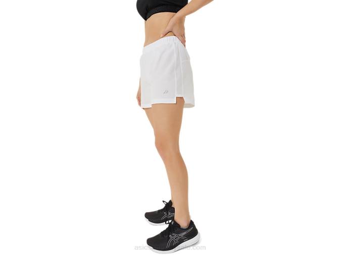 Asics pantalones cortos de mujer 3 pulgadas blanco brillante estilo deportivo - Image 3